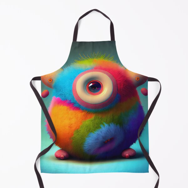 Artikelvorschau, Cute Little Rainbow Monster Cyclops Digital Painting entworfen und verkauft von CodeAndColors.