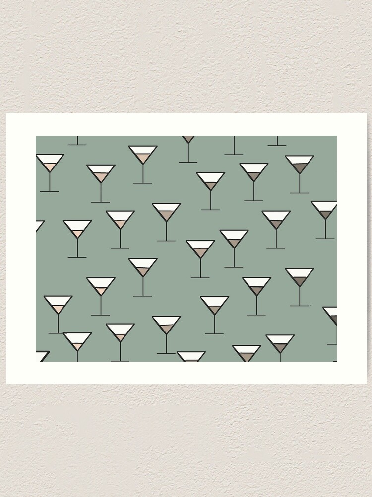 Thumbnail 1 of 3, Art Print, sage green espresso martini designed and sold by Micyak.