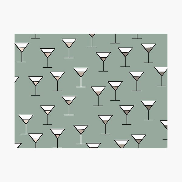 sage green espresso martini Photographic Print