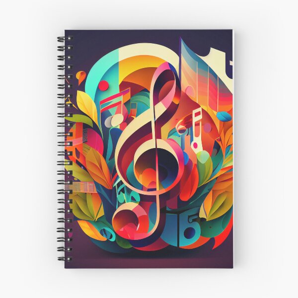 Item preview, Bright Colorful 3D Musical Print Digital Painting designed and sold by CodeAndColors.