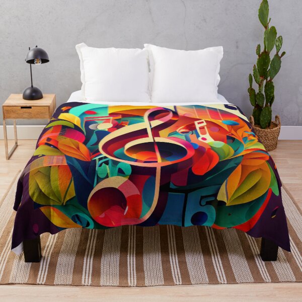 Item preview, Bright Colorful 3D Musical Print Digital Painting designed and sold by CodeAndColors.