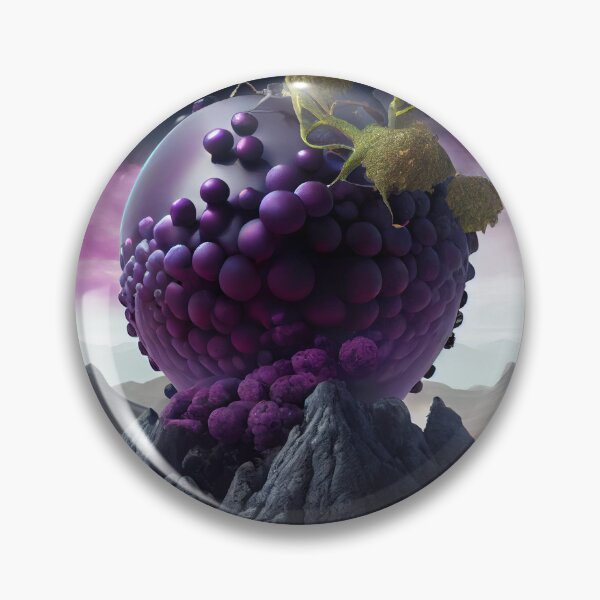 Artikelvorschau, Very Large Alien Grape with Smaller Grapes Digital Painting entworfen und verkauft von CodeAndColors.