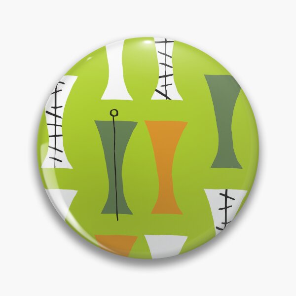 Item preview, Mid-Century Modern Pattern In Lime, Orange And Olive designed and sold by DEC02.