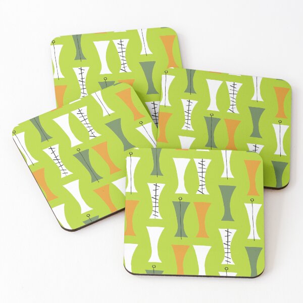 Item preview, Mid-Century Modern Pattern In Lime, Orange And Olive designed and sold by DEC02.