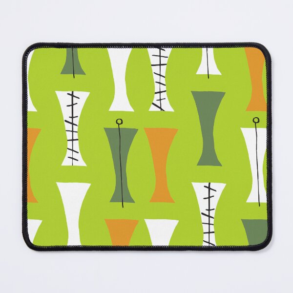 Item preview, Mid-Century Modern Pattern In Lime, Orange And Olive designed and sold by DEC02.