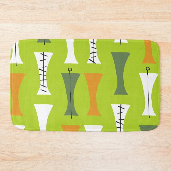 Item preview, Mid-Century Modern Pattern In Lime, Orange And Olive designed and sold by DEC02.