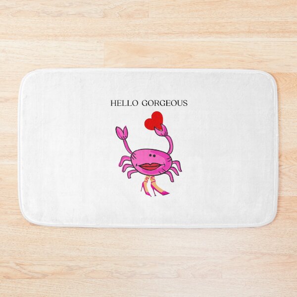 Item preview, HELLO GORGEOUS PINK CRAB 1 RED HEART PINK SHOES (white background) designed and sold by EllieMonroe.