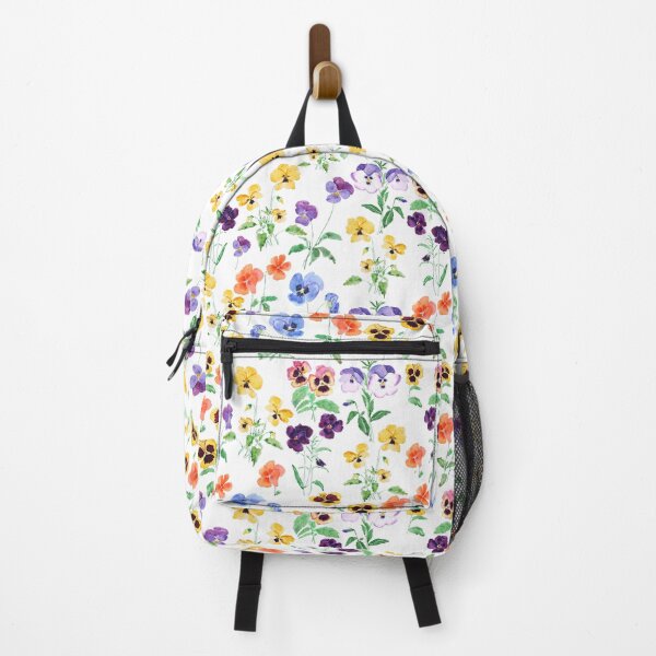 Item preview, colorful pansy garden watercolor pattern designed and sold by ColorandColor.