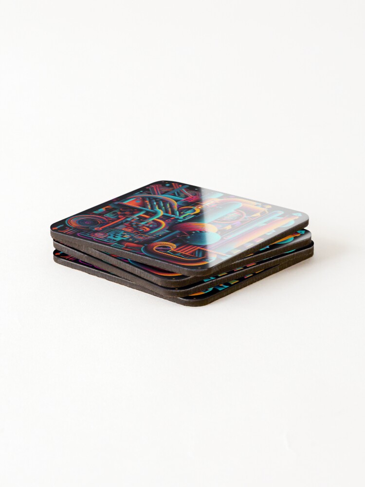 Thumbnail 4 of 5, Coasters (Set of 4), Patterns Digital Painting designed and sold by CodeAndColors.