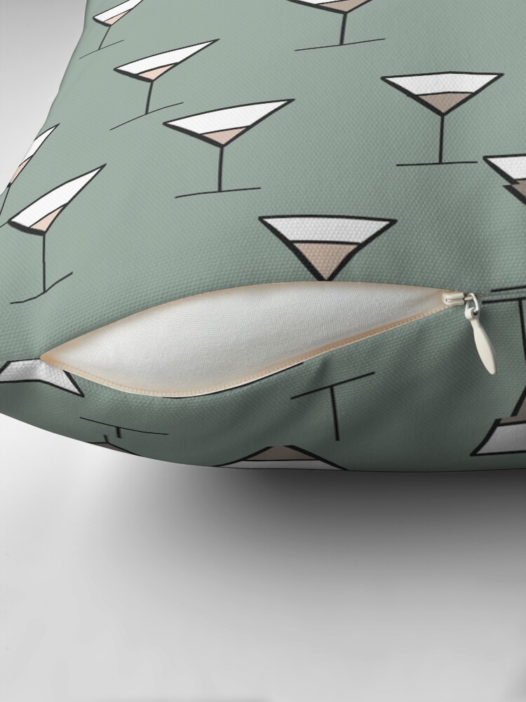 Thumbnail 2 of 4, Pillow, sage green espresso martini designed and sold by Micyak.