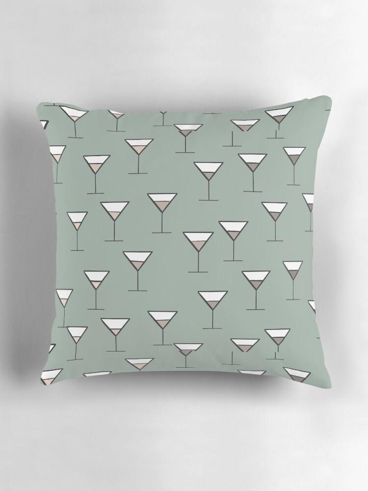 Thumbnail 3 of 4, Pillow, sage green espresso martini designed and sold by Micyak.