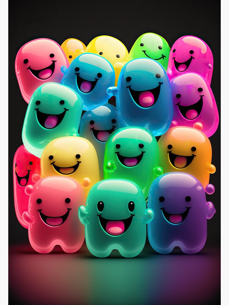 "Happy Candy Bean Choir Look Pleased To See You! Cute Little Characters