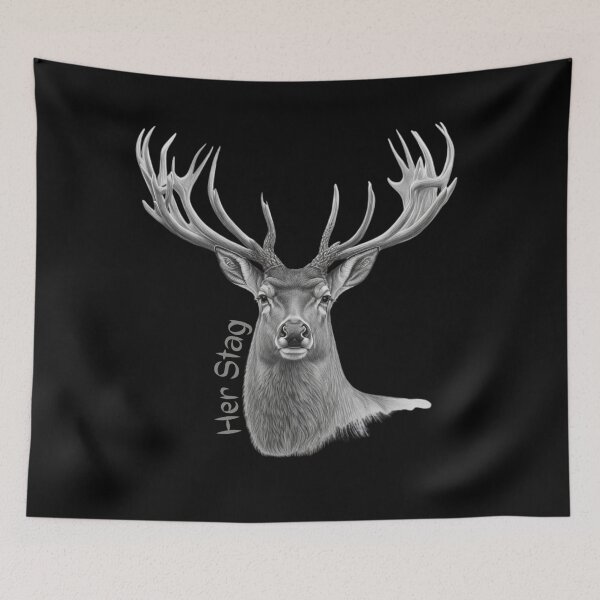 Item preview, Her Stag, Stag Protector, Stag Deer designed and sold by UbeeU-Pixels.