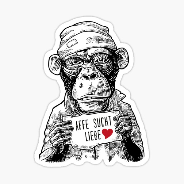 Affe sucht Liebe Sticker