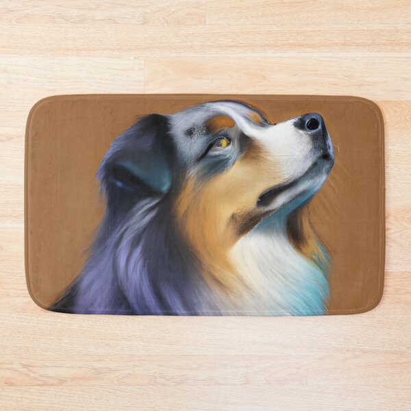 Item preview, Australian Shepherd, acrylic drawing, Ai Generated Art  designed and sold by ACC .