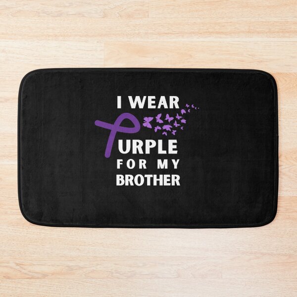 Item preview, Brother Epilepsy Awareness Month Seizure October November 17th Cancer Survivor Purple Ribbon Cancer Support Hope Love Mental Health Depression Anxiety Inspirational Motivational Gift Idea designed and sold by EpsilonEridani.