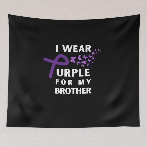 Item preview, Brother Epilepsy Awareness Month Seizure October November 17th Cancer Survivor Purple Ribbon Cancer Support Hope Love Mental Health Depression Anxiety Inspirational Motivational Gift Idea designed and sold by EpsilonEridani.