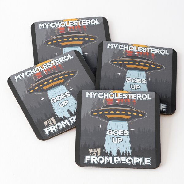 Item preview, UFO MY CHOLESTEROL GOES UP FROM PEOPLE designed and sold by HomeCoquette.