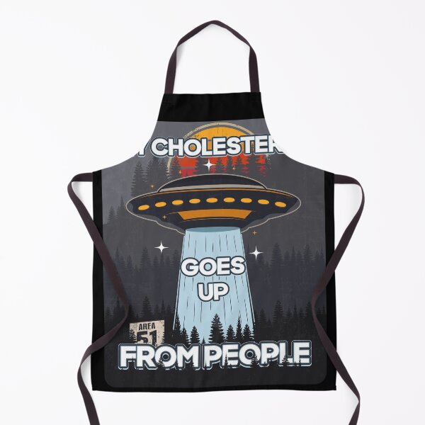 Item preview, UFO MY CHOLESTEROL GOES UP FROM PEOPLE designed and sold by HomeCoquette.