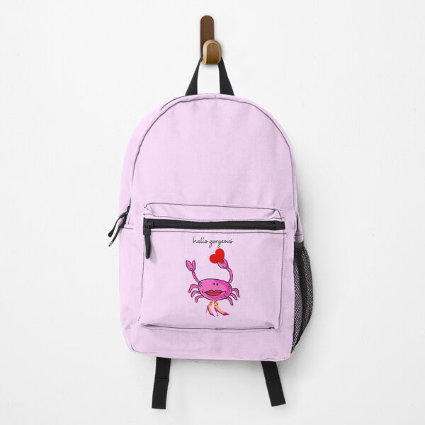 Item preview, HELLO GORGEOUS PINK CRAB 3 RED HEART PINK SHOES (pale pink background) designed and sold by EllieMonroe.