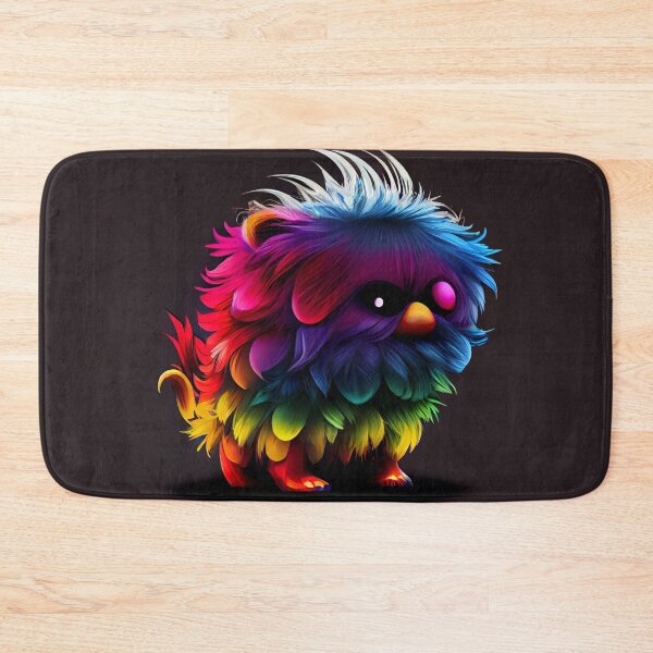 Item preview, Cute Small Rainbow Creature Drawing Digital Painting designed and sold by CodeAndColors.