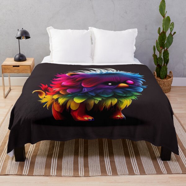 Item preview, Cute Small Rainbow Creature Drawing Digital Painting designed and sold by CodeAndColors.