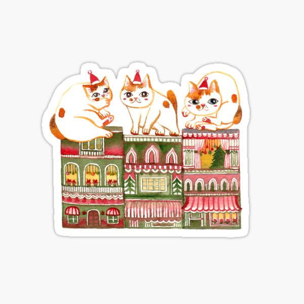 Catsmas Townhouse Sticker