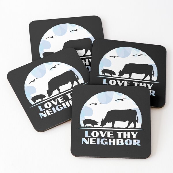 Item preview, Farm animals Love thy neighbor Uplifting Bible verse designed and sold by FarmsteadAcers.