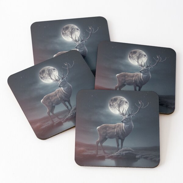 Item preview, Stag In The Moonlight designed and sold by UbeeU-Pixels.