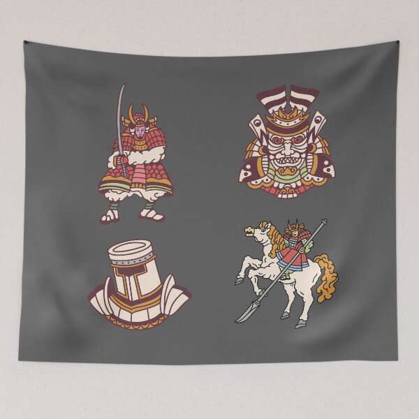 Item preview, warrior tattoo laptop sticker pack designed and sold by HellbenderCo.