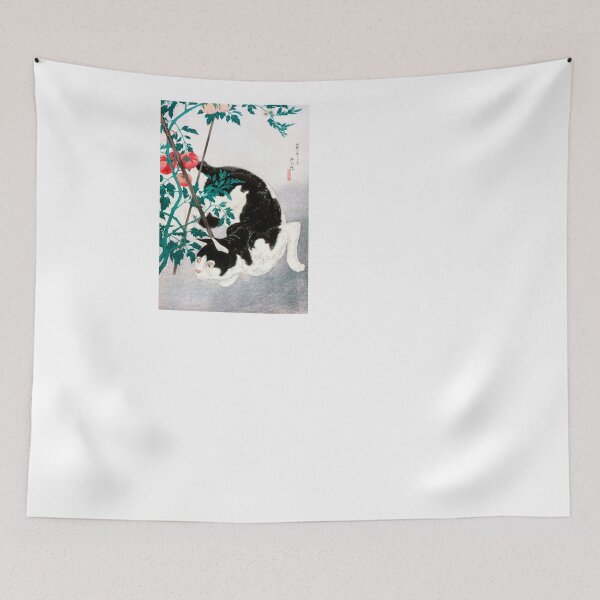Item preview, Cat with Tomato Plant (1931) Hiroaki Takahashi designed and sold by Oldetimemercan.