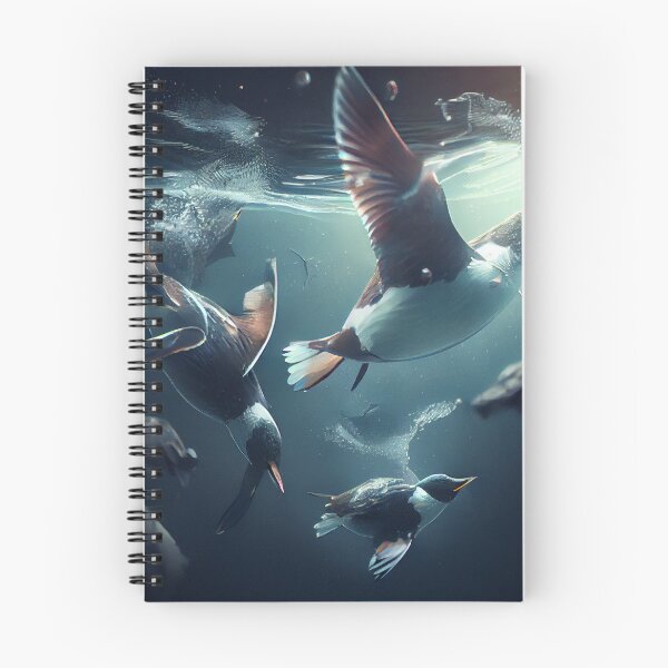 Item preview, Abstract Birds Flying Underwater Digital Painting designed and sold by CodeAndColors.