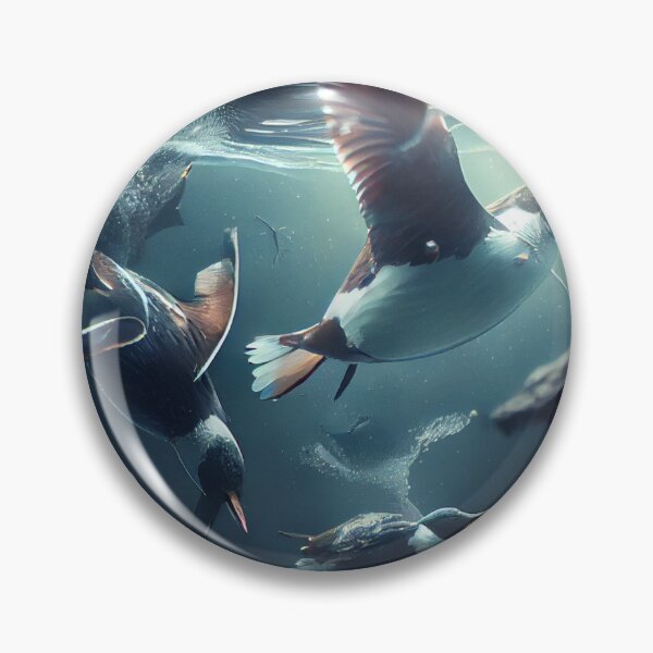 Item preview, Abstract Birds Flying Underwater Digital Painting designed and sold by CodeAndColors.