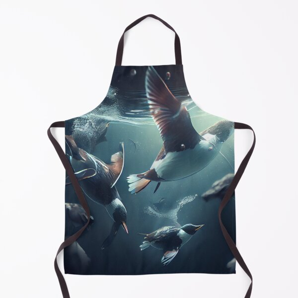 Artikelvorschau, Abstract Birds Flying Underwater Digital Painting entworfen und verkauft von CodeAndColors.