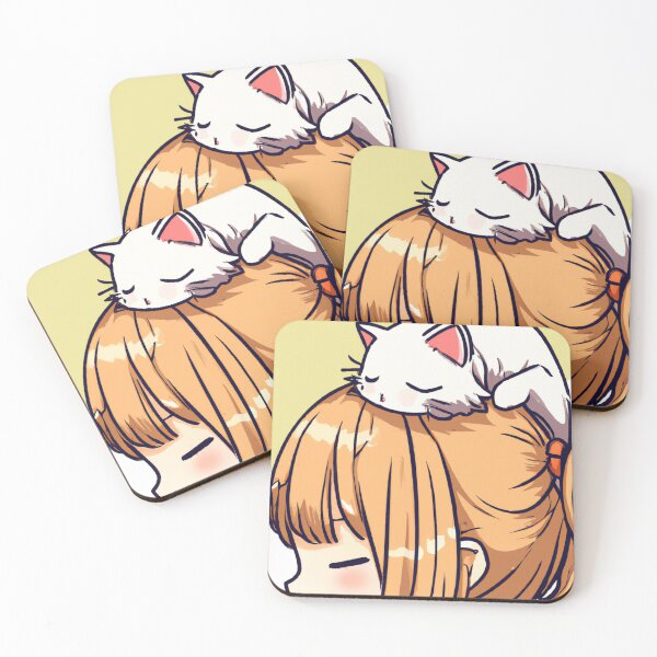 Item preview, Albi Naps - White Cat On Girl’s Head designed and sold by umi ♡.