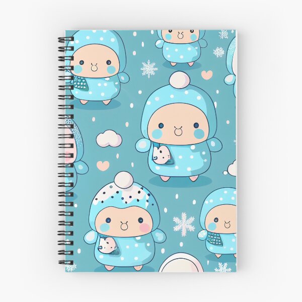Item preview, Fun Kawaii Winter Snow Pattern Digital Painting designed and sold by CodeAndColors.