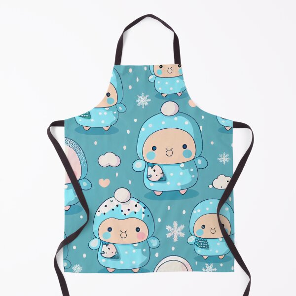 Item preview, Fun Kawaii Winter Snow Pattern Digital Painting designed and sold by CodeAndColors.
