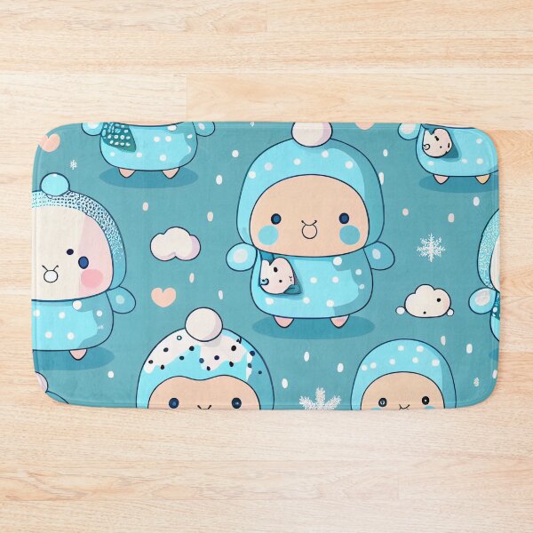 Item preview, Fun Kawaii Winter Snow Pattern Digital Painting designed and sold by CodeAndColors.