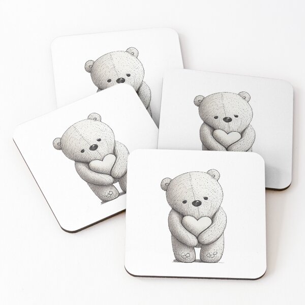 Item preview, cute teddy bear with a heart designed and sold by ArtificialGenes.