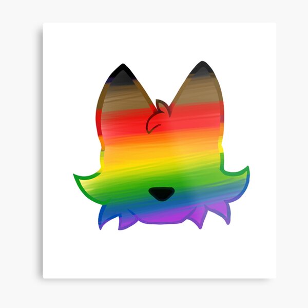 Gay pride fox Metal Print