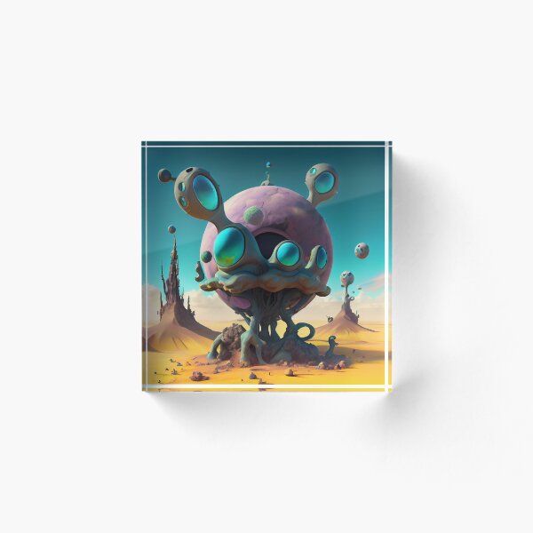 Item preview, Cool Alien Desert Plant Digital Painting designed and sold by CodeAndColors.