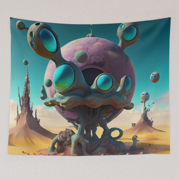 Item preview, Cool Alien Desert Plant Digital Painting designed and sold by CodeAndColors.