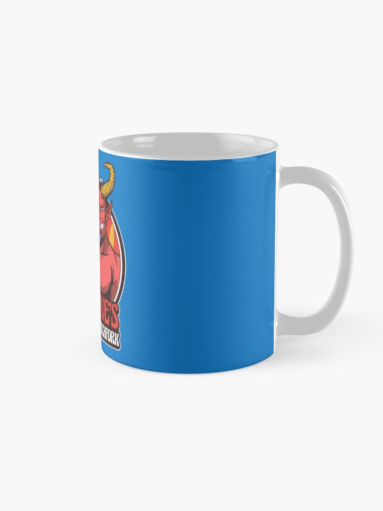 Thumbnail 5 of 6, Coffee Mug, Devil Dave's Chicken on a Pitchfork designed and sold by mandymroth.