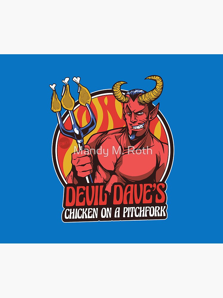 Thumbnail 5 of 5, Mouse Pad, Devil Dave's Chicken on a Pitchfork designed and sold by mandymroth.
