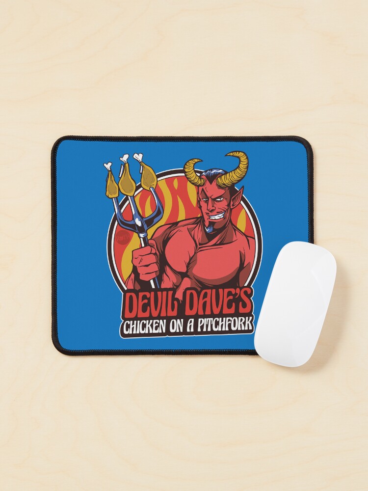 Thumbnail 1 of 5, Mouse Pad, Devil Dave's Chicken on a Pitchfork designed and sold by mandymroth.