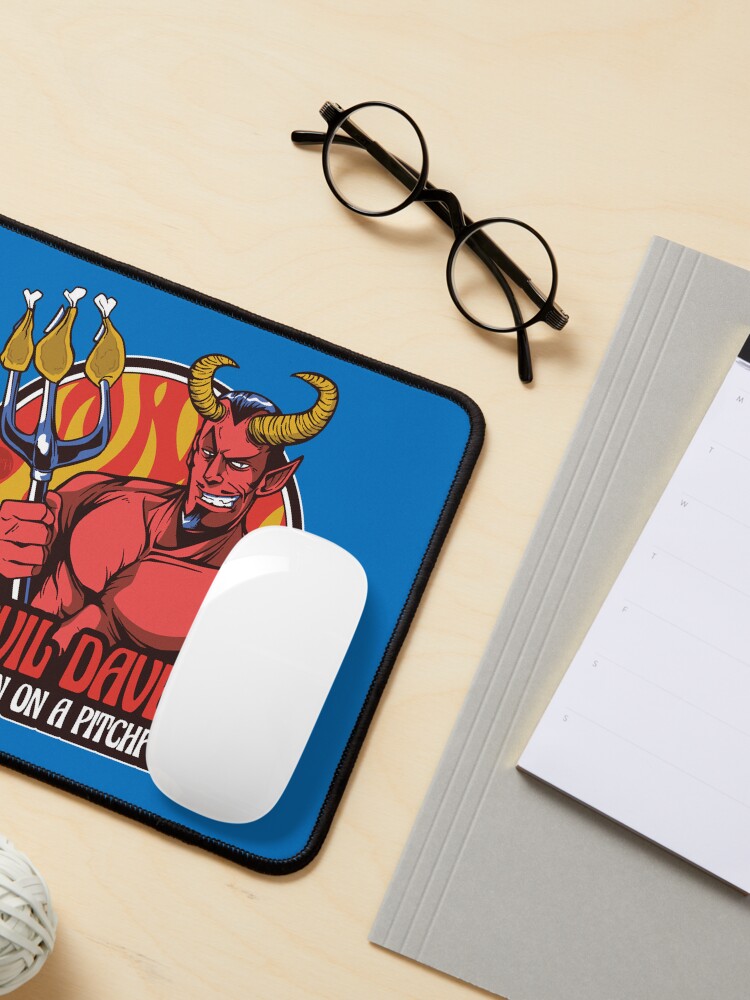 Thumbnail 3 of 5, Mouse Pad, Devil Dave's Chicken on a Pitchfork designed and sold by mandymroth.