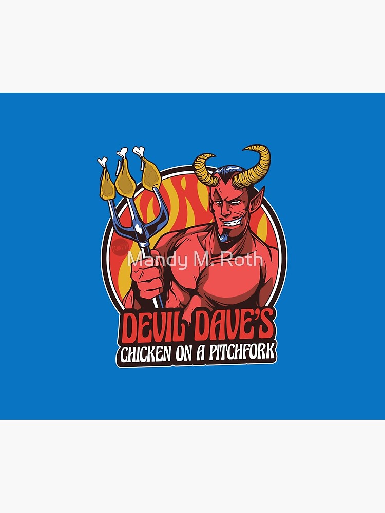 Thumbnail 3 of 3, Tapestry, Devil Dave's Chicken on a Pitchfork designed and sold by mandymroth.