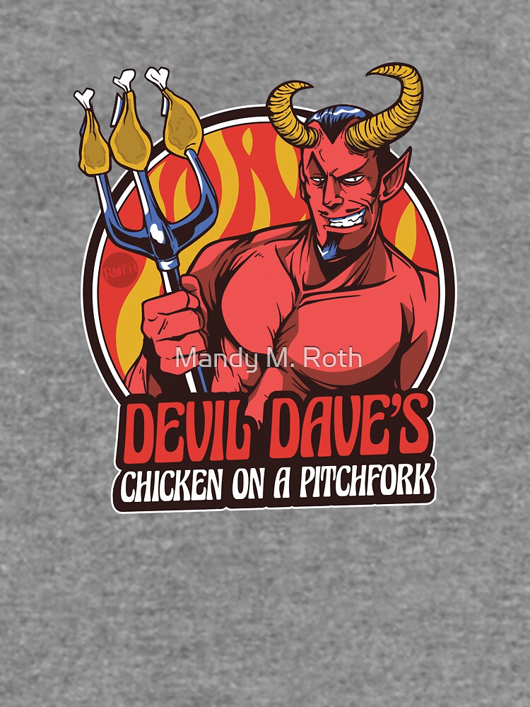 Thumbnail 5 of 5, Lightweight Sweatshirt, Devil Dave's Chicken on a Pitchfork designed and sold by mandymroth.