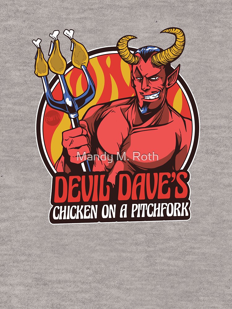 Thumbnail 5 of 5, Zipped Hoodie, Devil Dave's Chicken on a Pitchfork designed and sold by mandymroth.