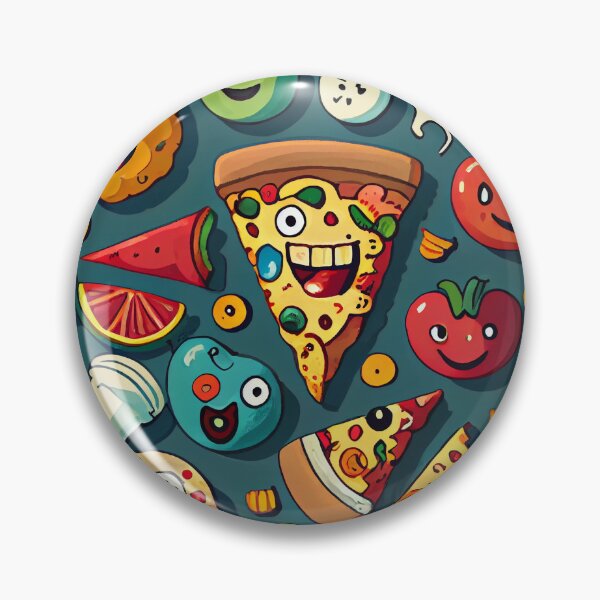 Item preview, Weird Funny Monster Food Cartoon Pattern Digital Painting designed and sold by CodeAndColors.